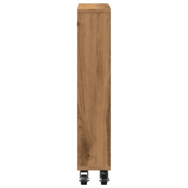 vidaXL Smal förvaringsvagn ek 48x13x68 cm konstruerat trä