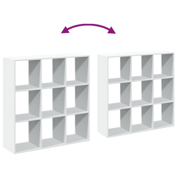 vidaXL Romdeler bokhylle hvit 102x29x103,5 cm konstruert tre