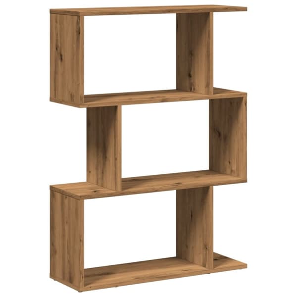 vidaXL Bokhylla/Rumsavdelare 3 hyllor ek 70x24x97 cm konstruerat trä
