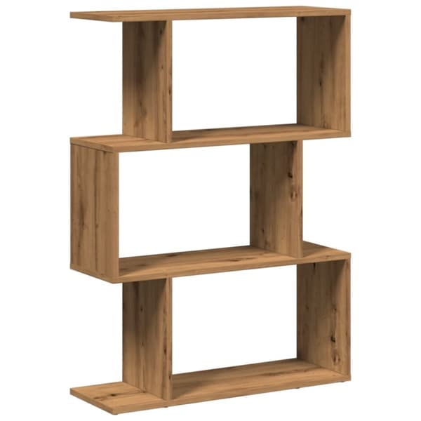 vidaXL Bokhylla/Rumsavdelare 3 hyllor ek 70x24x97 cm konstruerat trä