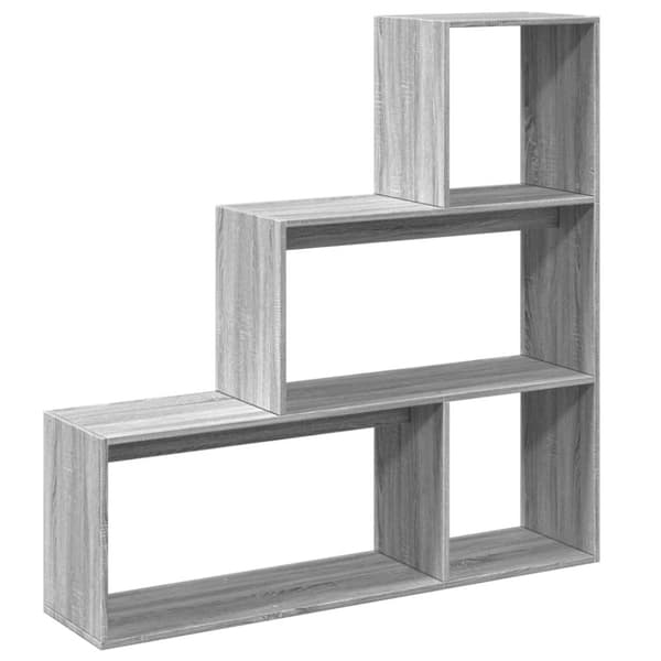 vidaXL bogreol/rumdeler 123x29x123 cm 3 niveauer konstrueret træ