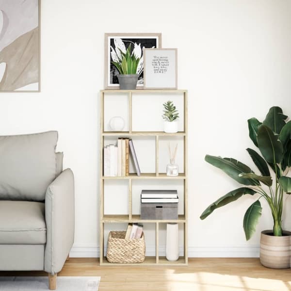 vidaXL bogreol 60x20x120 cm konstrueret træ sonoma-eg