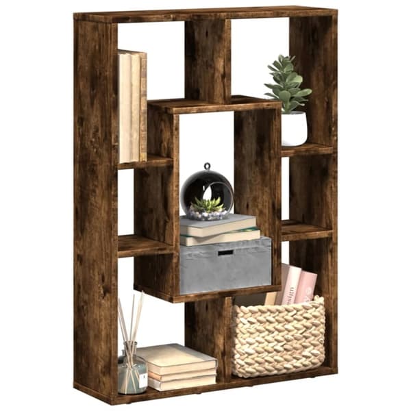 vidaXL bogreol 63x20x90 cm konstrueret træ røget egetræsfarve