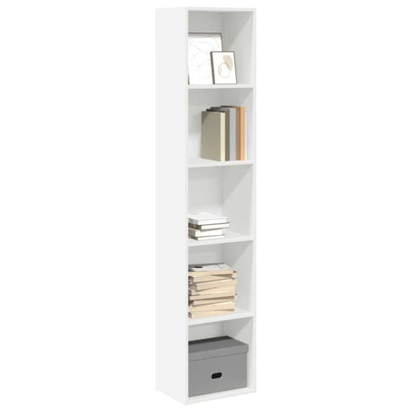 vidaXL bogskab 40x30x152 cm konstrueret træ hvid