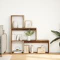 Miniatyrbilde 4 av 11: vidaXL Bokhylle 3 etasjer gammelt tre 123x29x123 cm konstruert tre