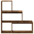 Miniatyrbilde 6 av 11: vidaXL Bokhylle 3 etasjer gammelt tre 123x29x123 cm konstruert tre
