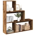 Miniatyrbilde 2 av 11: vidaXL Bokhylle 3 etasjer gammelt tre 123x29x123 cm konstruert tre