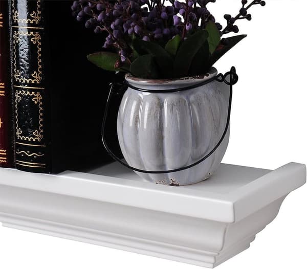 Rootz Barockstil Vägghylla Set - Flytande hyllor - Dekorativ display - Högkvalitativ MDF - Fuktbeständig - 45,7 cm, 30,4 cm, 25,4 cm