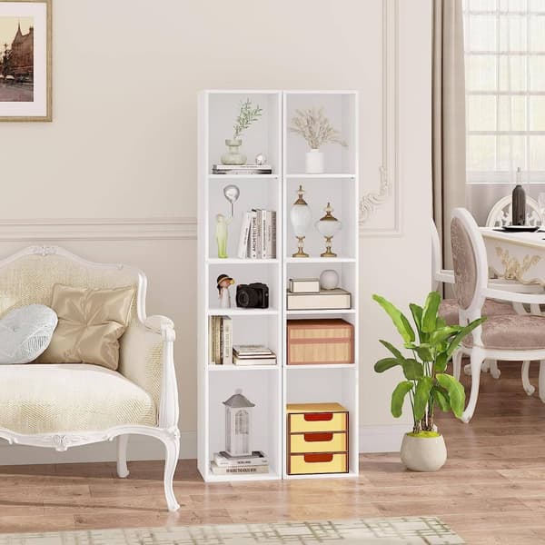 Rootz Bogreol Opbevaringsenhed - 5 Hylde Træ Bogreol - Organizer Display Stand - Alsidige møbler - 30 cm x 151 cm x 26 cm