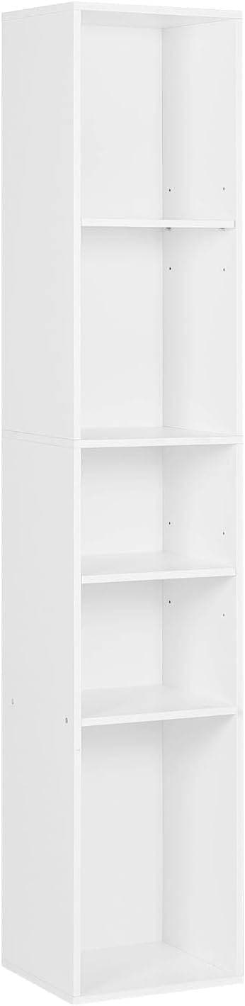 Rootz Bogreol Opbevaringsenhed - 5 Hylde Træ Bogreol - Organizer Display Stand - Alsidige møbler - 30 cm x 151 cm x 26 cm