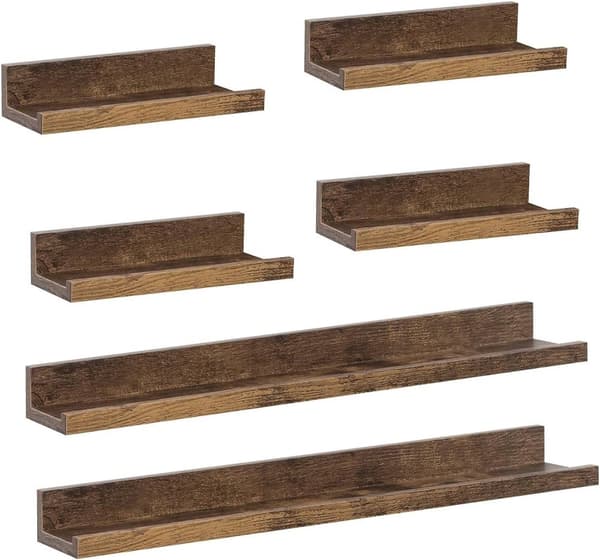 Rootz White Seinähyllysetti - Kelluvat hyllyt - Modernit MDF-paneelit - Turvaetuseinä - Tilaa säästävä - Helppo koota - 80cm x 10cm x 5/2cm