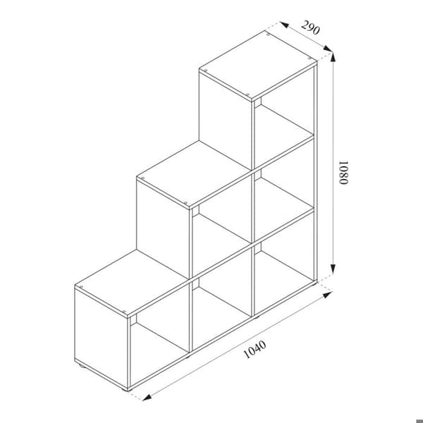 Vicco hylla, Vit, 105 x 107,5 cm