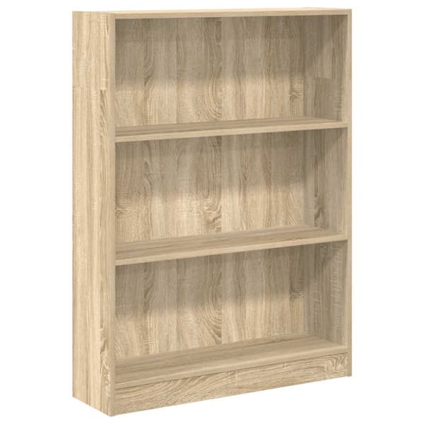 Bokhylla sonoma-ek 80x24x109 cm konstruerat trä