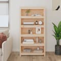 Miniatyrbild 1 av 2: Bokhylla 80x35x154 cm massiv furu