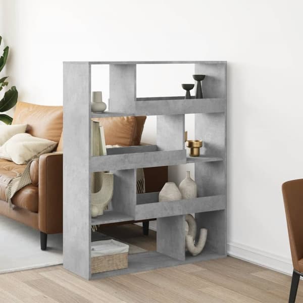 Rumsavdelare betonggrå 100x33x125,5 cm konstruerat trä