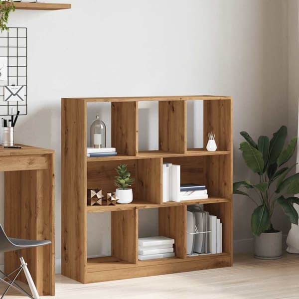 vidaXL Bokhylle artisan eik 97,5x29,5x100 cm konstruert tre