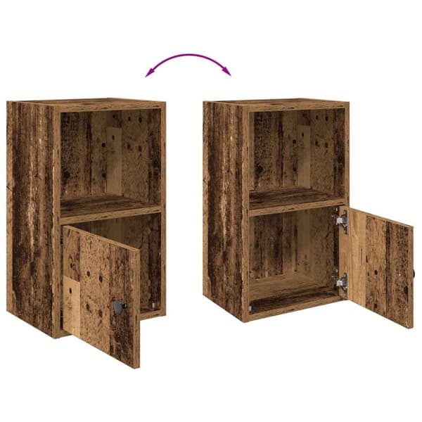 vidaXL bogreol 31x24x52 cm konstrueret træ antikt træ
