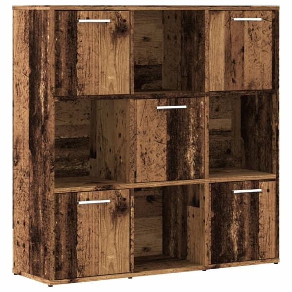 vidaXL Bokhylla åldrat trä 90x28x90 cm konstruerat trä