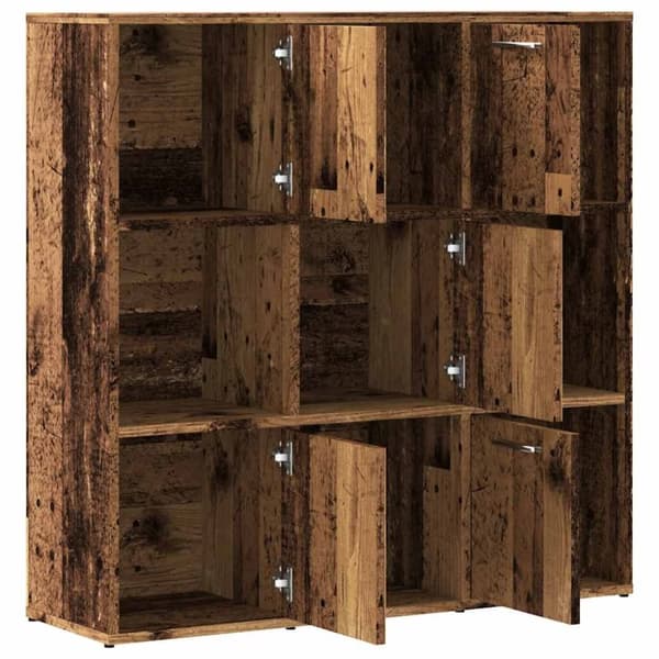 vidaXL Bokhylla åldrat trä 90x28x90 cm konstruerat trä