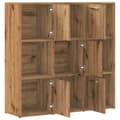 Miniatyrbilde 9 av 11: vidaXL Bokhylle artisan eik 90x28x90 cm konstruert tre