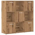 Pikkukuva 3 / 11: vidaXL Kirjahylly artesaani tammi 90x28x90 cm tekninen puu ja rauta