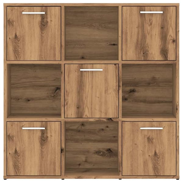 vidaXL Kirjahylly artesaani tammi 90x28x90 cm tekninen puu ja rauta