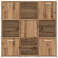 Pikkukuva 6 / 11: vidaXL Kirjahylly artesaani tammi 90x28x90 cm tekninen puu ja rauta