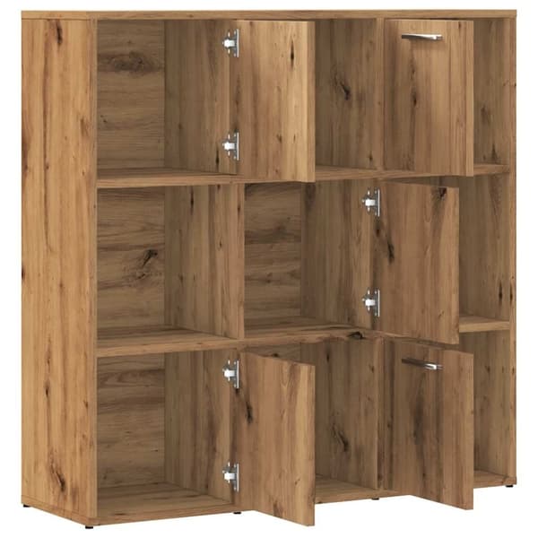 vidaXL Kirjahylly artesaani tammi 90x28x90 cm tekninen puu ja rauta