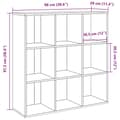 Miniatyrbilde 11 av 11: vidaXL Bokhylle artisan eik 98x29x97,5 cm