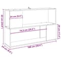 Miniatyrbilde 10 av 11: vidaXL Bokhylle gammelt tre 100x24x63 cm konstruert tre