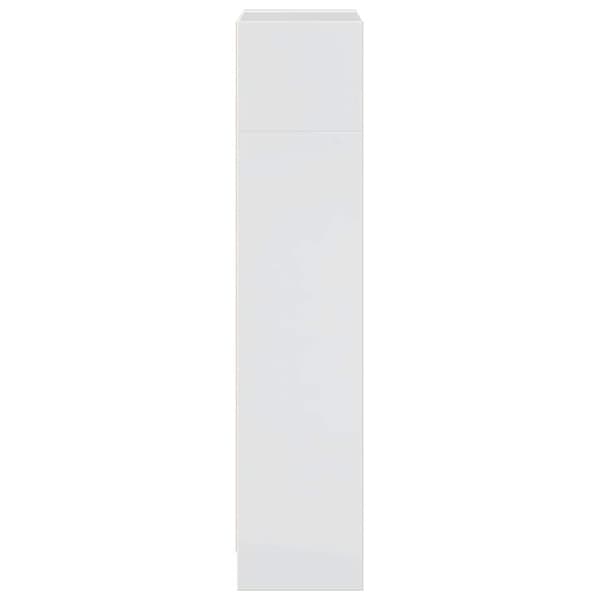 vidaXL skab 40x24x109 cm konstrueret træ hvid højglans