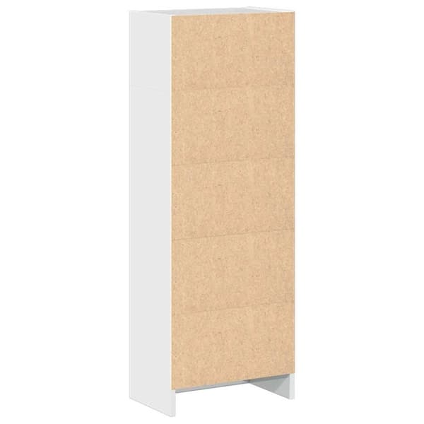 vidaXL skab 40x24x109 cm konstrueret træ hvid højglans