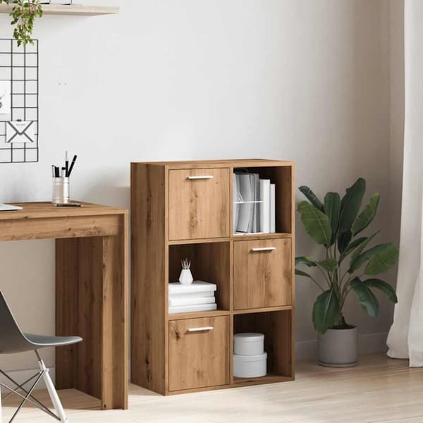 vidaXL bogreol 60,5x30x90 cm konstrueret træ kunsteg