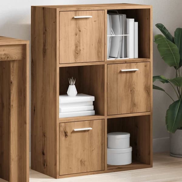 vidaXL bogreol 60,5x30x90 cm konstrueret træ kunsteg