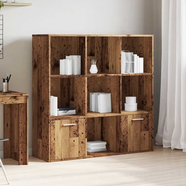 vidaXL Bokhylle gammelt tre 98x29x97,5 cm konstruert tre