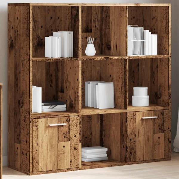 vidaXL Bokhylle gammelt tre 98x29x97,5 cm konstruert tre