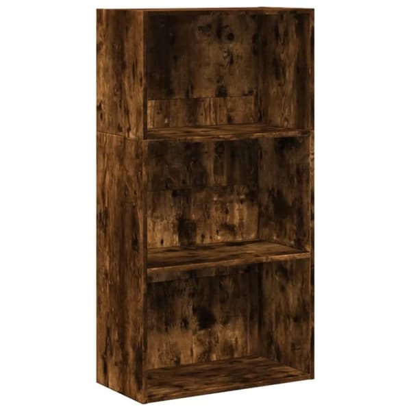 vidaXL bogreol 60x30x114 cm konstrueret træ røget egetræsfarve
