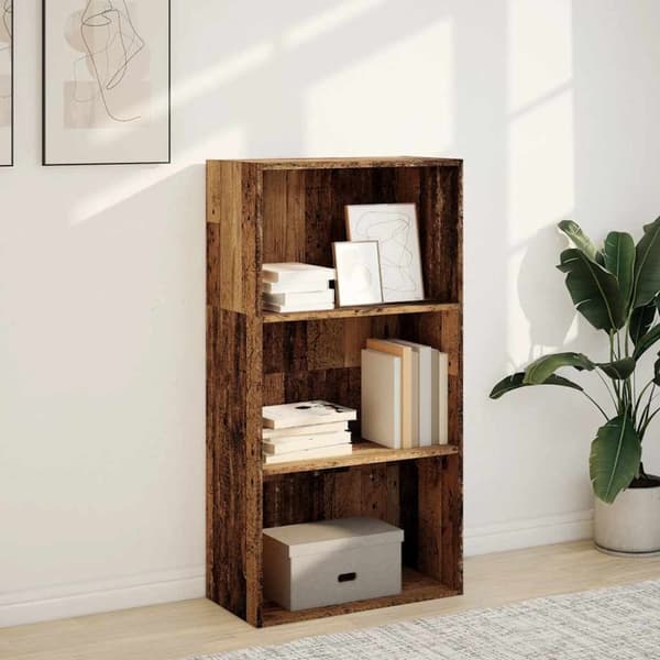 vidaXL bogreol 60x30x114 cm konstrueret træ antikt træ