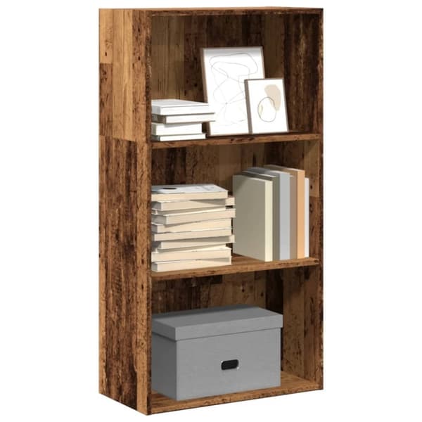 vidaXL bogreol 60x30x114 cm konstrueret træ antikt træ
