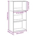 Miniatyrbilde 10 av 11: vidaXL Bokhylle røkt eik 60x30x114 cm konstruert tre