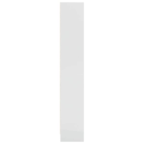 vidaXL skab 60x24x143 cm konstrueret træ hvid højglans