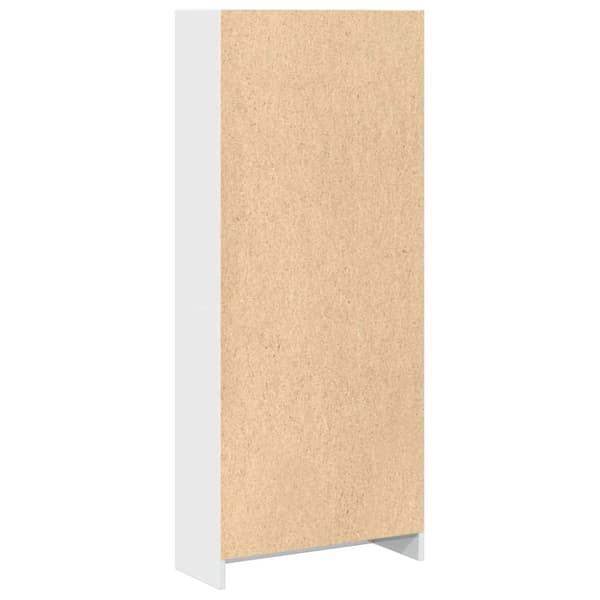 vidaXL skab 60x24x143 cm konstrueret træ hvid højglans