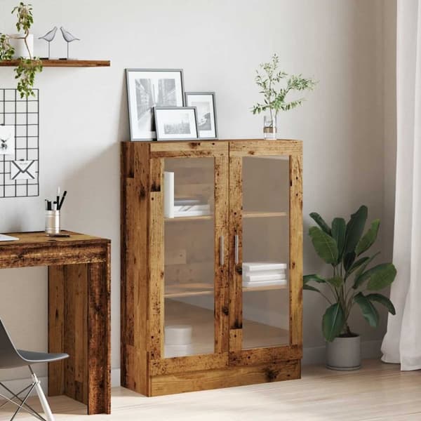 vidaXL Bokskåp åldrat trä 82,5x30,5x115 cm konstruerat trä