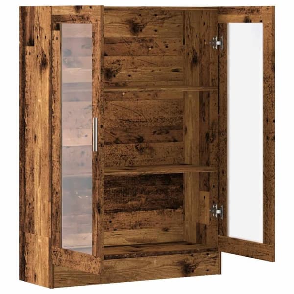 vidaXL Bokskåp åldrat trä 82,5x30,5x115 cm konstruerat trä