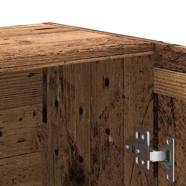 vidaXL Bokskåp åldrat trä 82,5x30,5x115 cm konstruerat trä