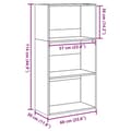 Pikkukuva 10 / 11: vidaXL Kirjahylly artesaani tammi 60x30x114 cm tekninen puu