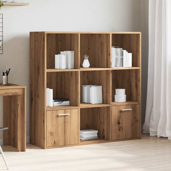 vidaXL Bokhylle artisan eik 98x29x97,5 cm konstruert tre