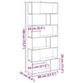 Miniatyrbillede 10 af 11: vidaXL bogreol/rumdeler 80x24x186 cm antikt træ