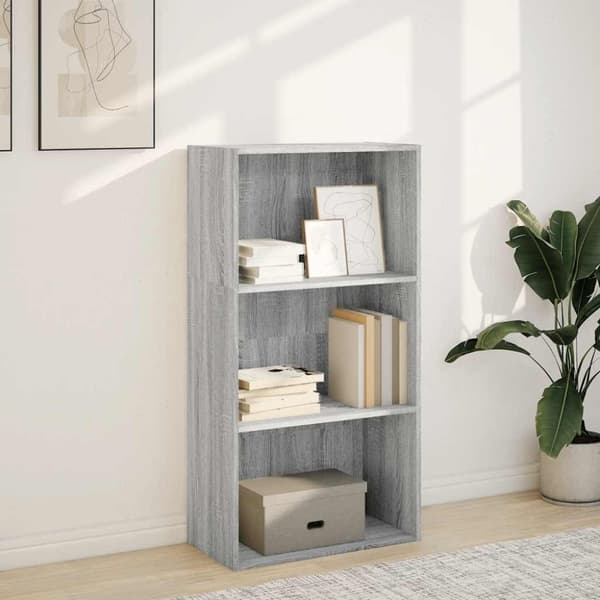 vidaXL Bokhylle grå sonoma 60x30x114 cm konstruert tre