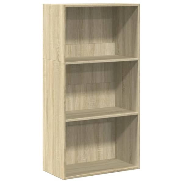 vidaXL Kirjahylly Sonoma-tammi 60x30x114 cm tekninen puu